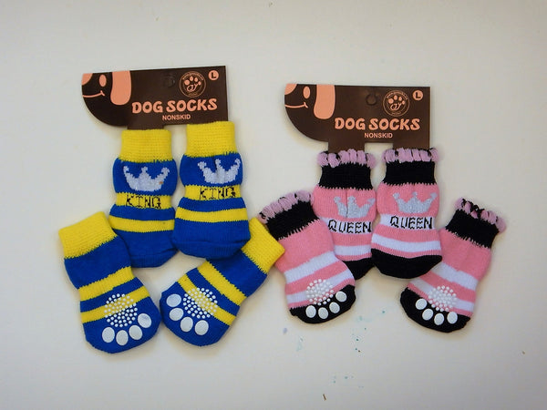 TrendyBracelets.Biz.Dog Socks with Non Skid Bottoms