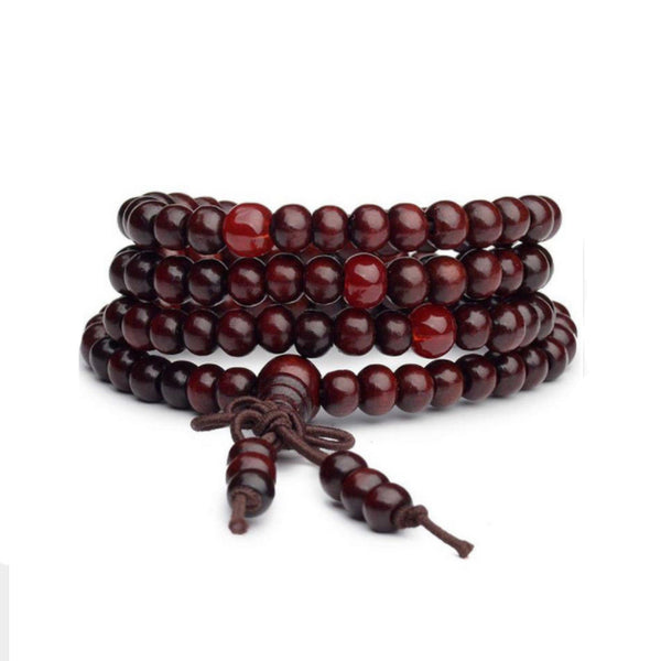 TrendyBracelets.Biz.Buddhist Meditation 108 Prayer Sandalwood Bead Bracelet & Necklace