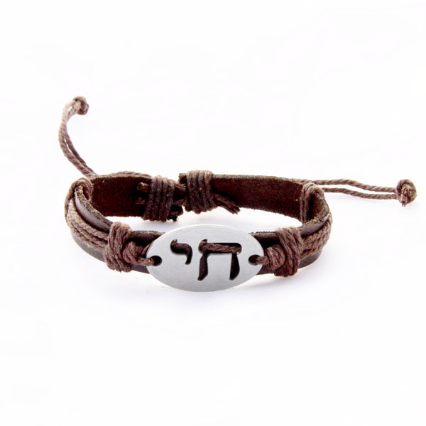 TrendyBracelets.Biz.Chai "Life" Leather Bracelet - Adjustable Slip Knot Bracelet