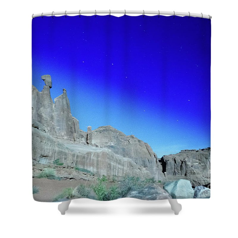Arches National Park at night - Shower Curtain