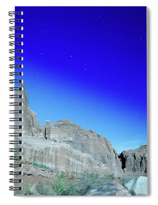 Arches National Park at night - Wall Street - Spiral Notebook
