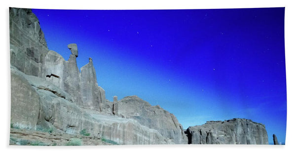 Arches National Park at night - Wall Street - Beach Towel