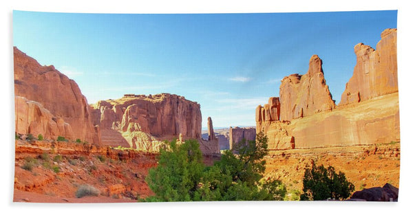 Arches National Park Courthouse Towers - Beach Towel