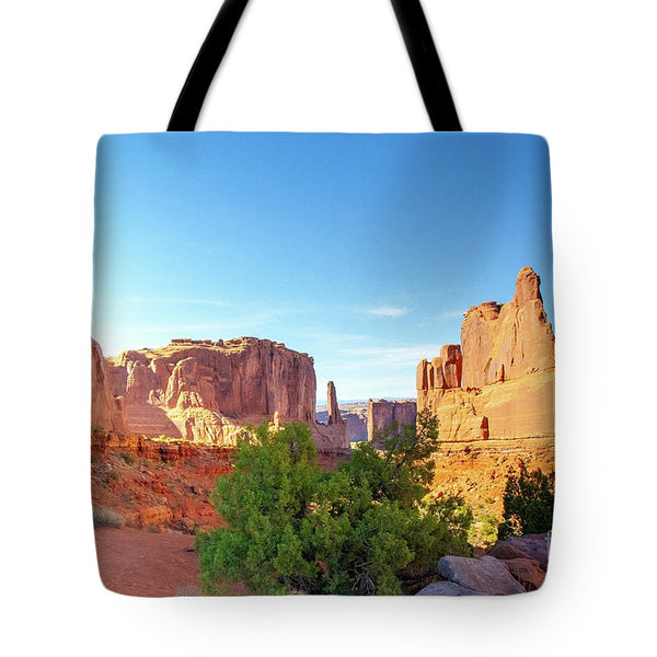Arches National Park Courthouse Towers - Tote Bag