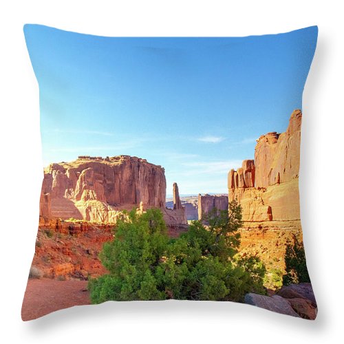Arches National Park - Wall Street - Throw Pillow