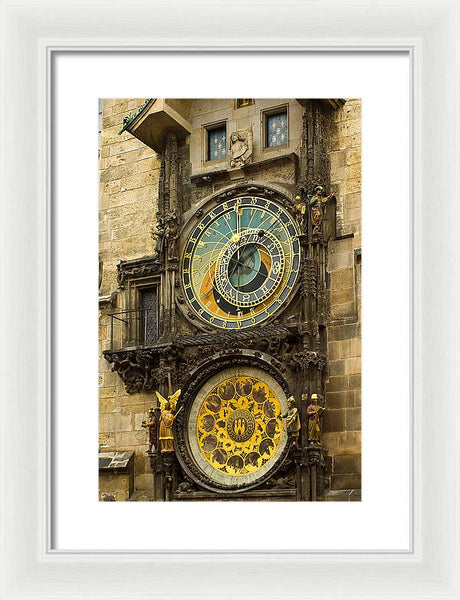 Astronomical Clock in Prague - Framed Print