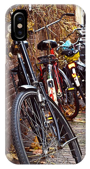 Bicycles On The Wall in Amsterdam - Phone Case