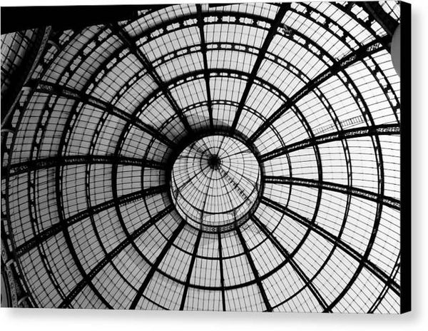 ITL-0016-Glass Ceiling At The Milan Gallery Round - Canvas Print