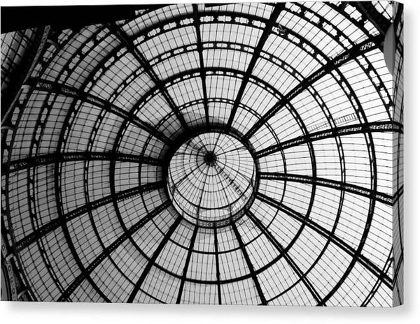 ITL-0016-Glass Ceiling At The Milan Gallery Round - Canvas Print
