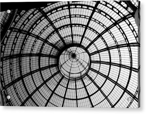 ITL-0016-Glass Ceiling At The Milan Gallery Round - Acrylic Print