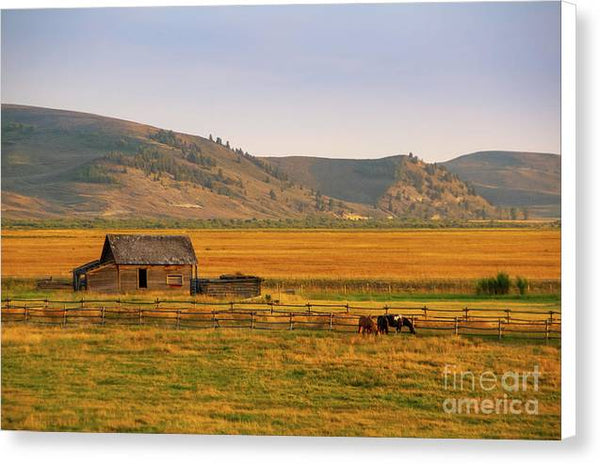 Keogh Ranch Landscape - Daniel Wyoming - Canvas Print