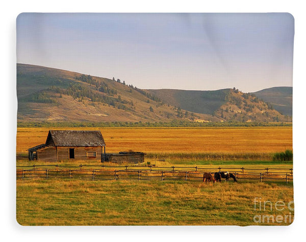 Keogh Ranch Landscape - Daniel Wyoming - Blanket
