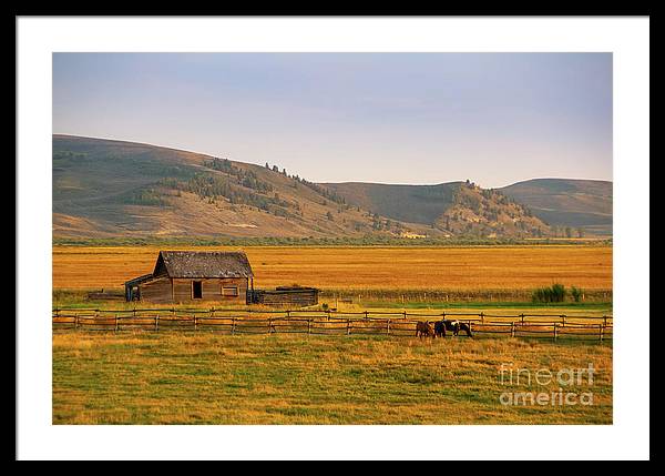 Keogh Ranch Landscape - Daniel Wyoming - Framed Print