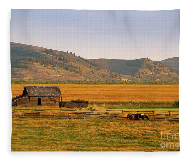 Keogh Ranch Landscape - Daniel Wyoming - Blanket