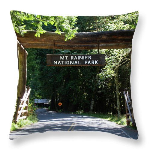 Mt Rainier National Park - Throw Pillow