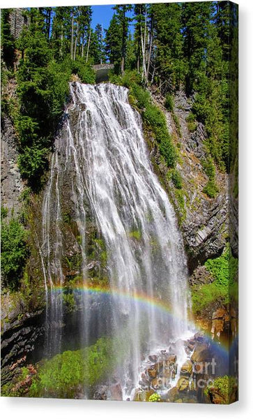 Waterfall at Mt. Rainier - Canvas Print